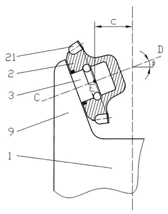 Composite drill bit with cutter blade provided with cutter disk cutting structure