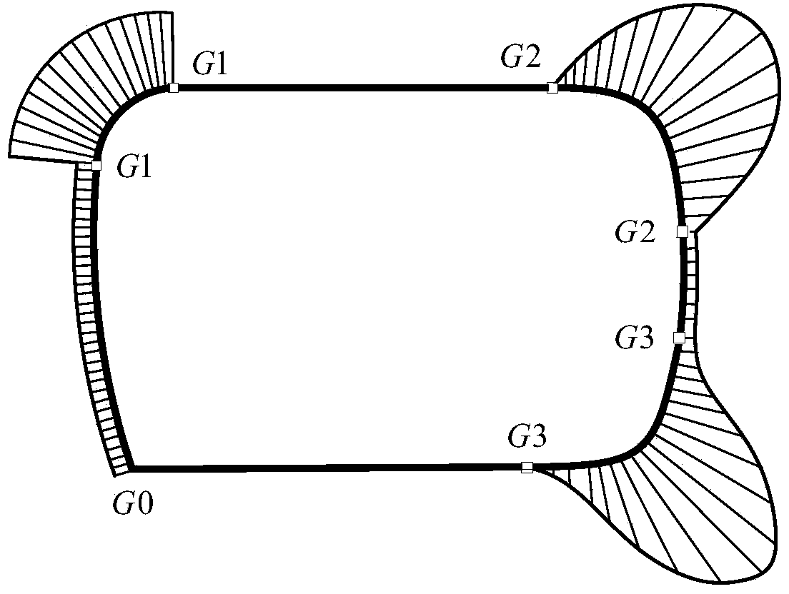 Continuous transition curve constitution method based on quintic Bezier curve