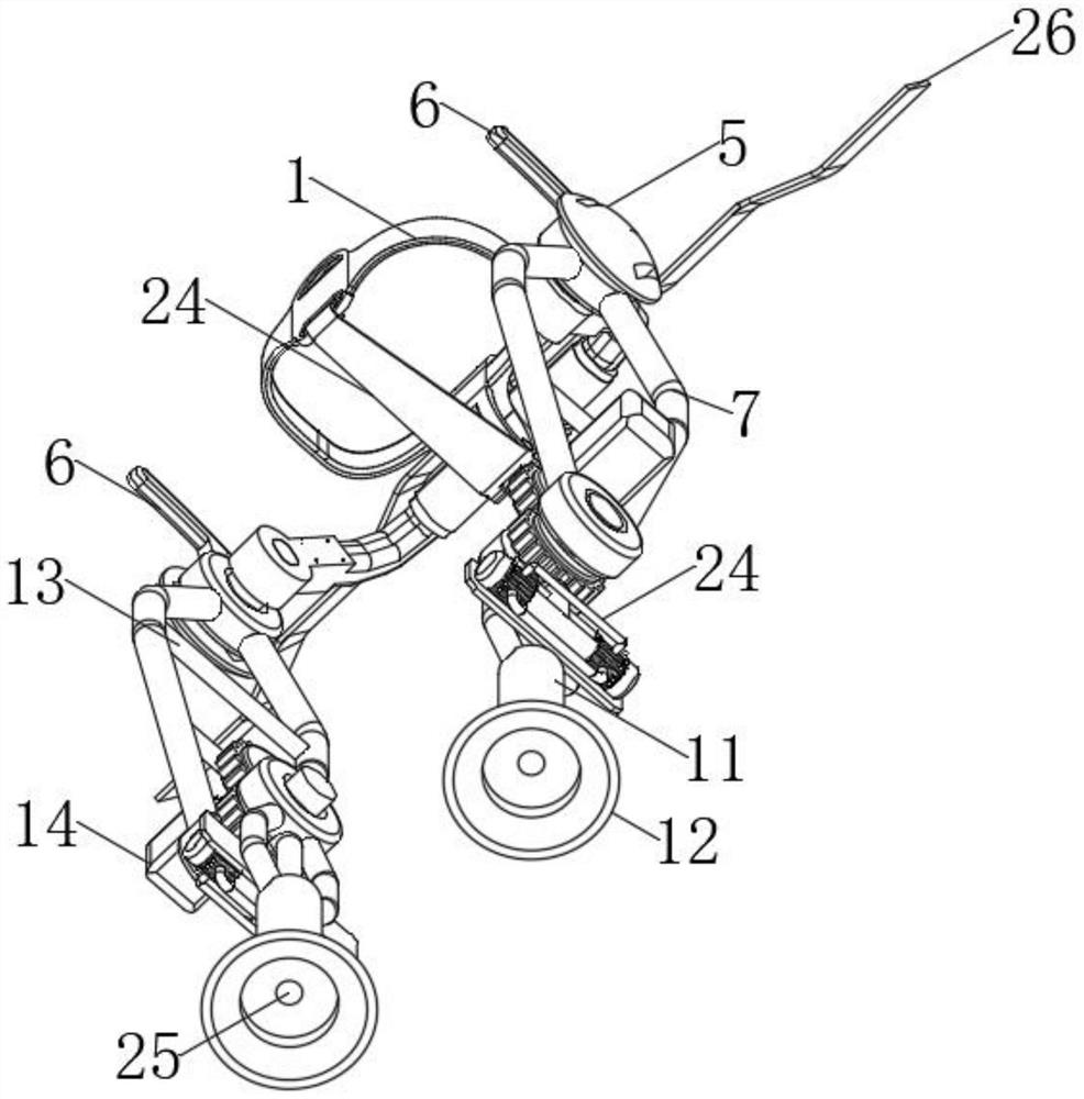 Wearable anti-toppling walking aid for shoulder joint rehabilitation training for orthopedic surgery