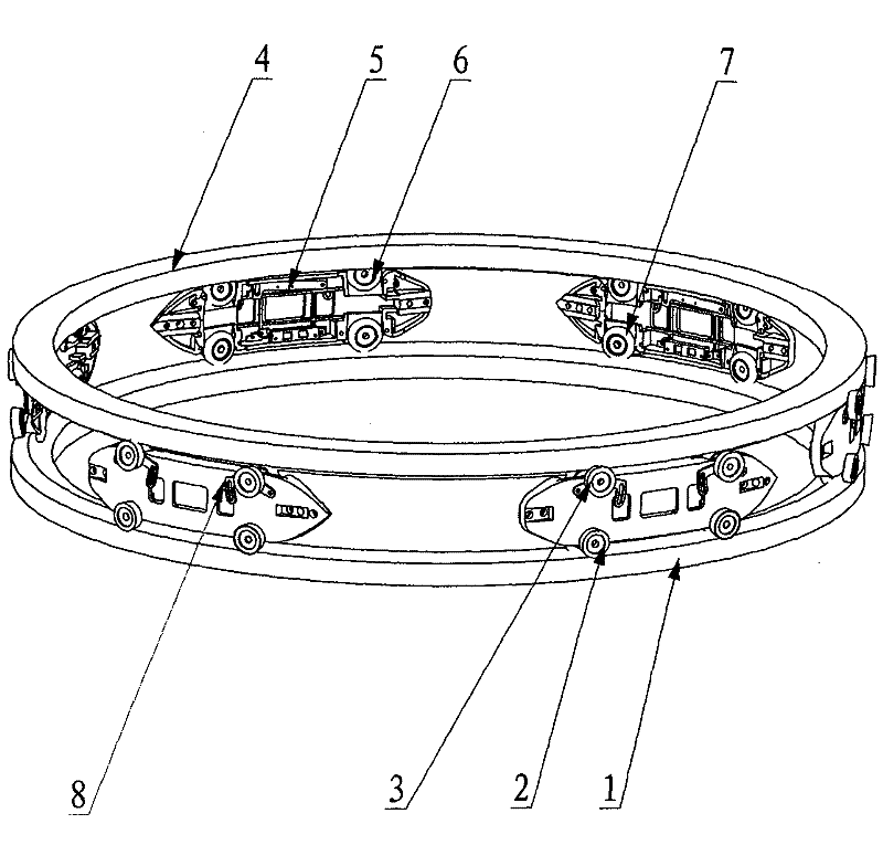 Shuttle ship and running orbit structure of plastic circular weaving machine