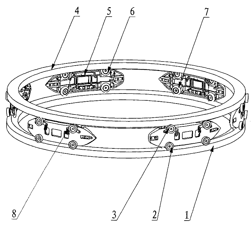 Shuttle ship and running orbit structure of plastic circular weaving machine