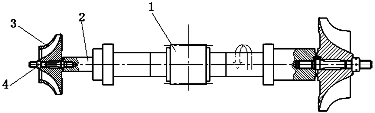 High-speed dynamic balancing method and device for assembled compressor rotor