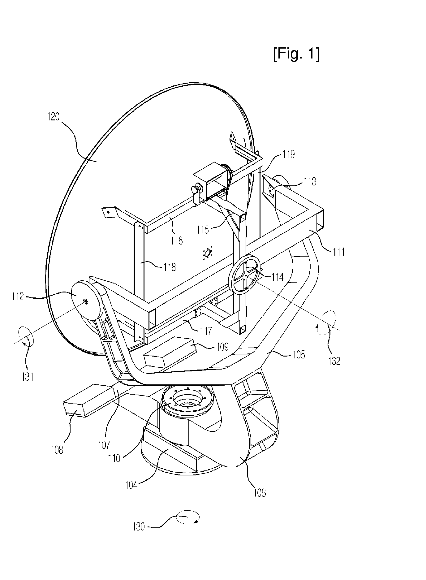 Pedestal Apparatus and Satellite Tracking Antenna Having the Same