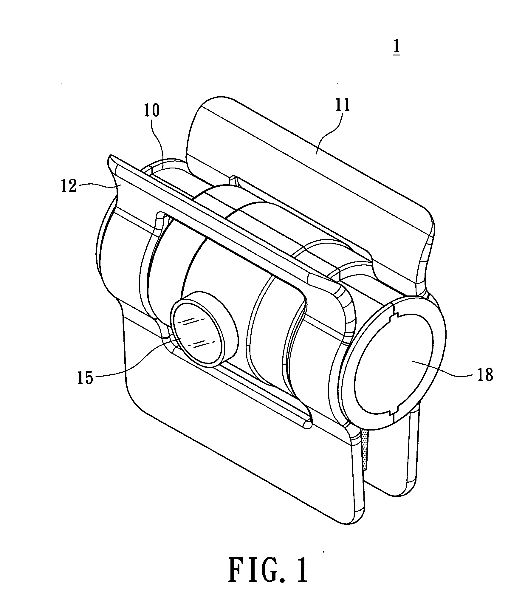 Webcam module having a clamping device