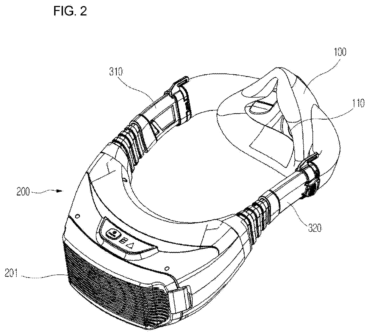 Powered air purifying respirator composing 2-channel structure for air support