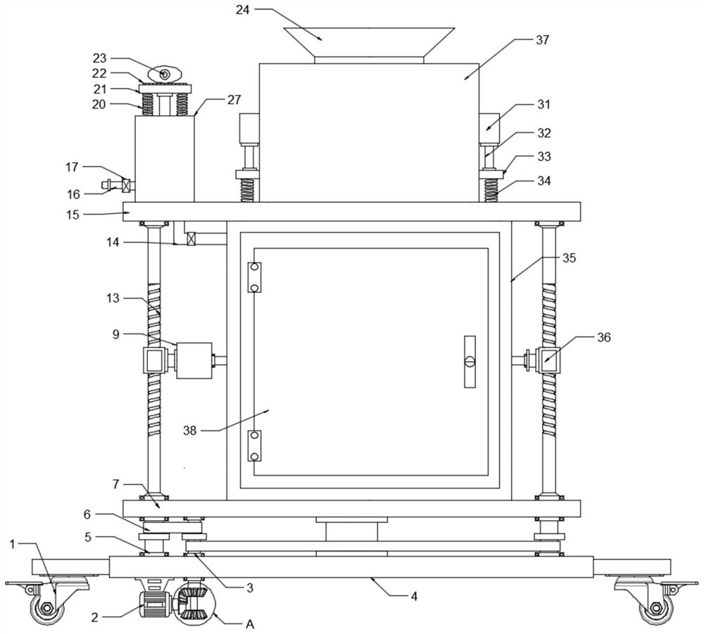 Dough kneading device for bread processing