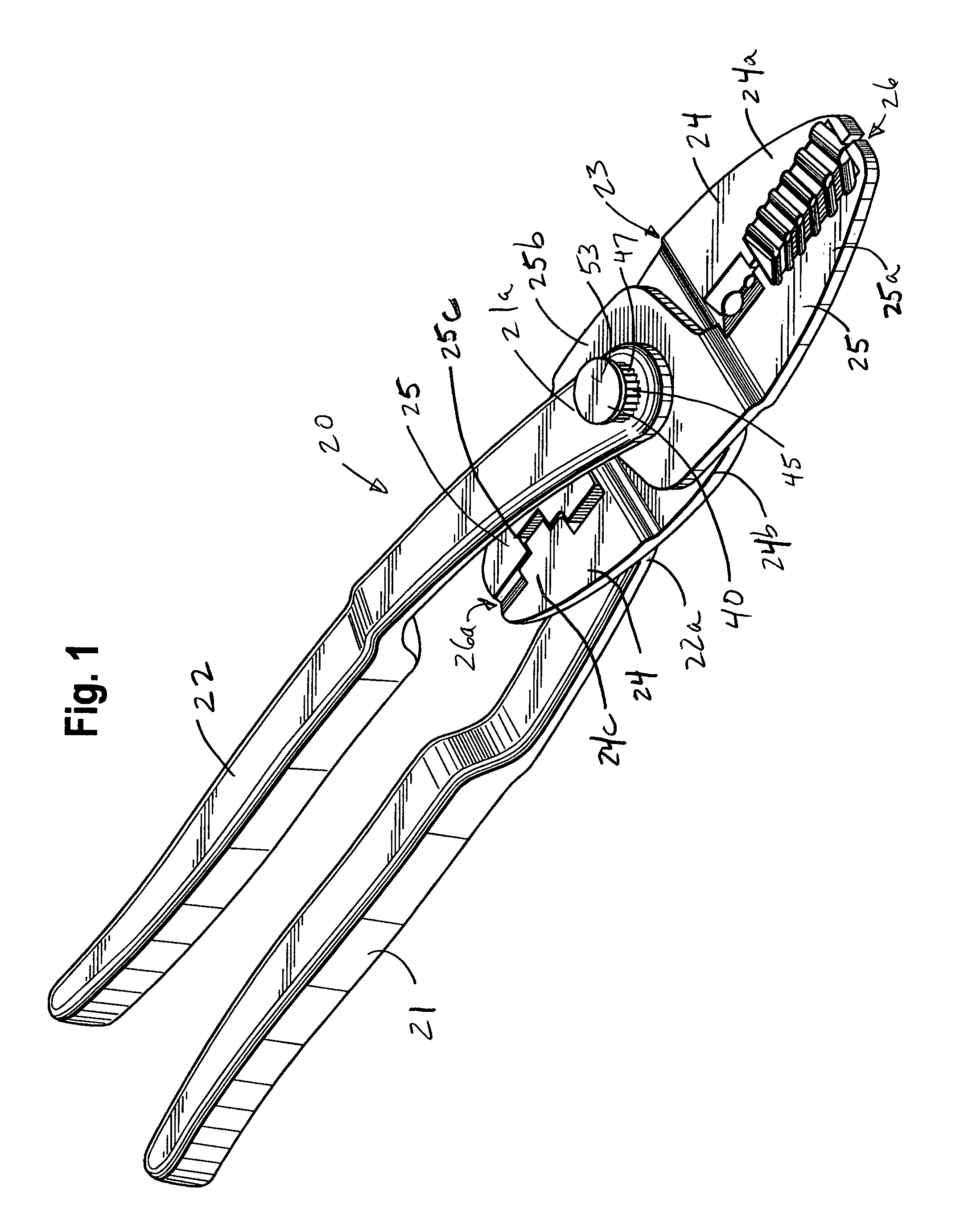 Indexable pliers-type tool