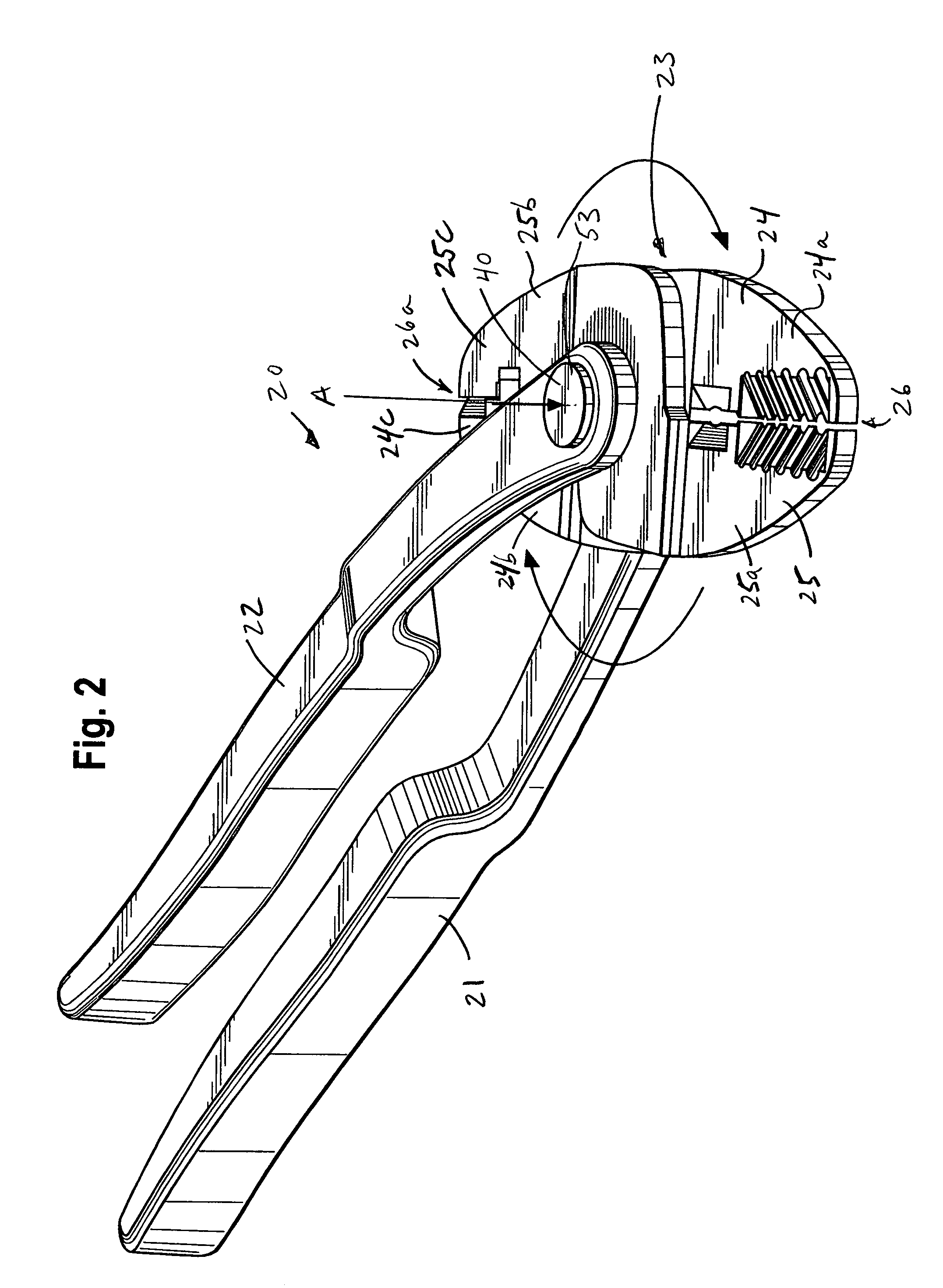 Indexable pliers-type tool