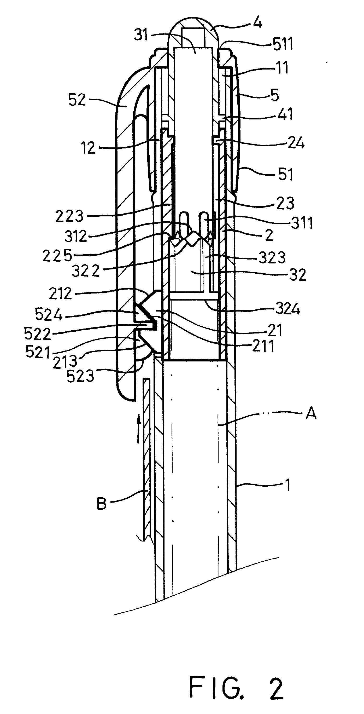 Pressing device for a pen