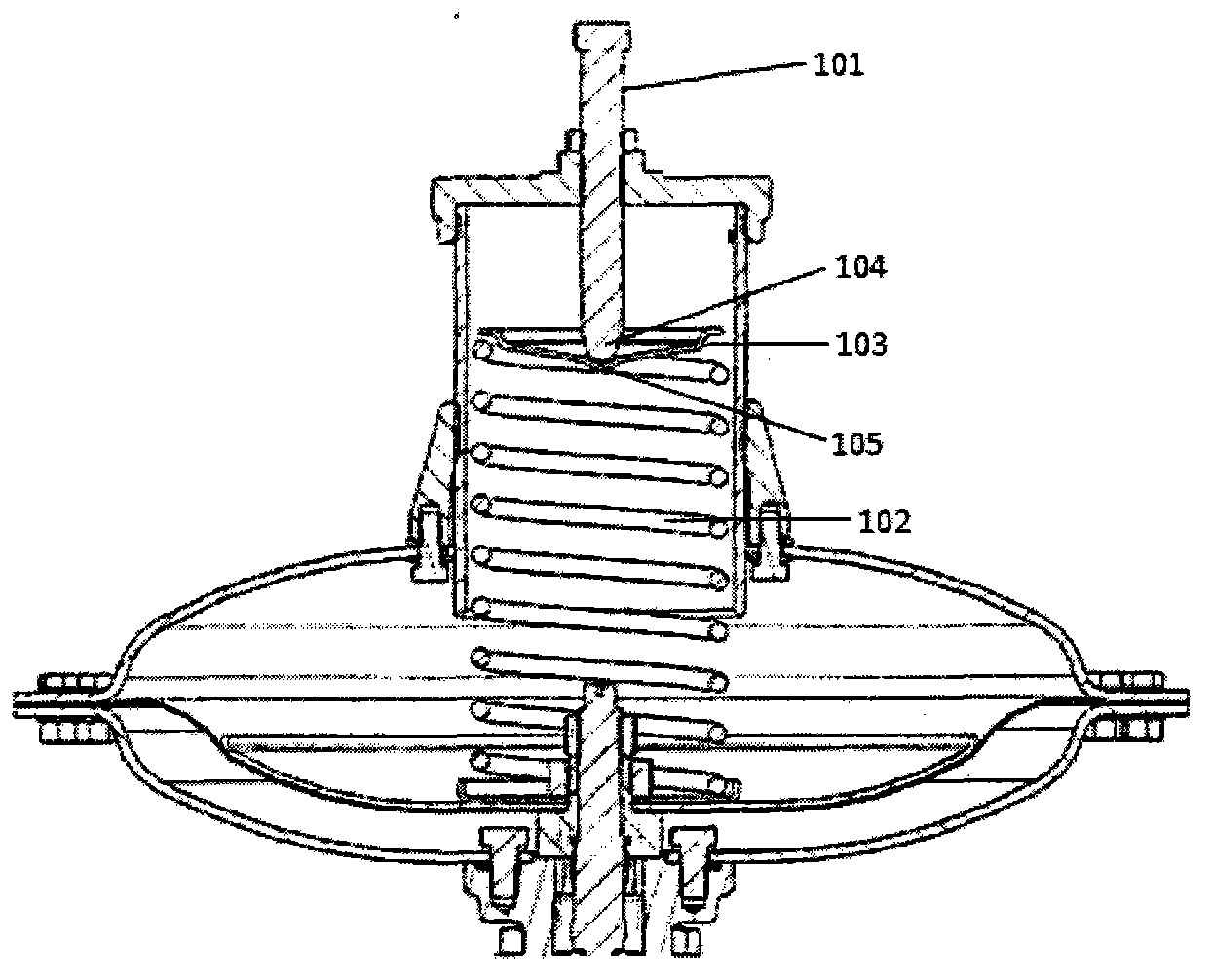 Spring adjusting device and valve assembly