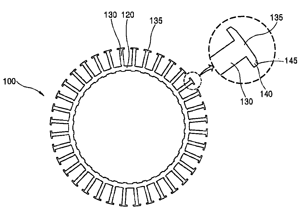 Laminated body of motor and manufacturing method thereof