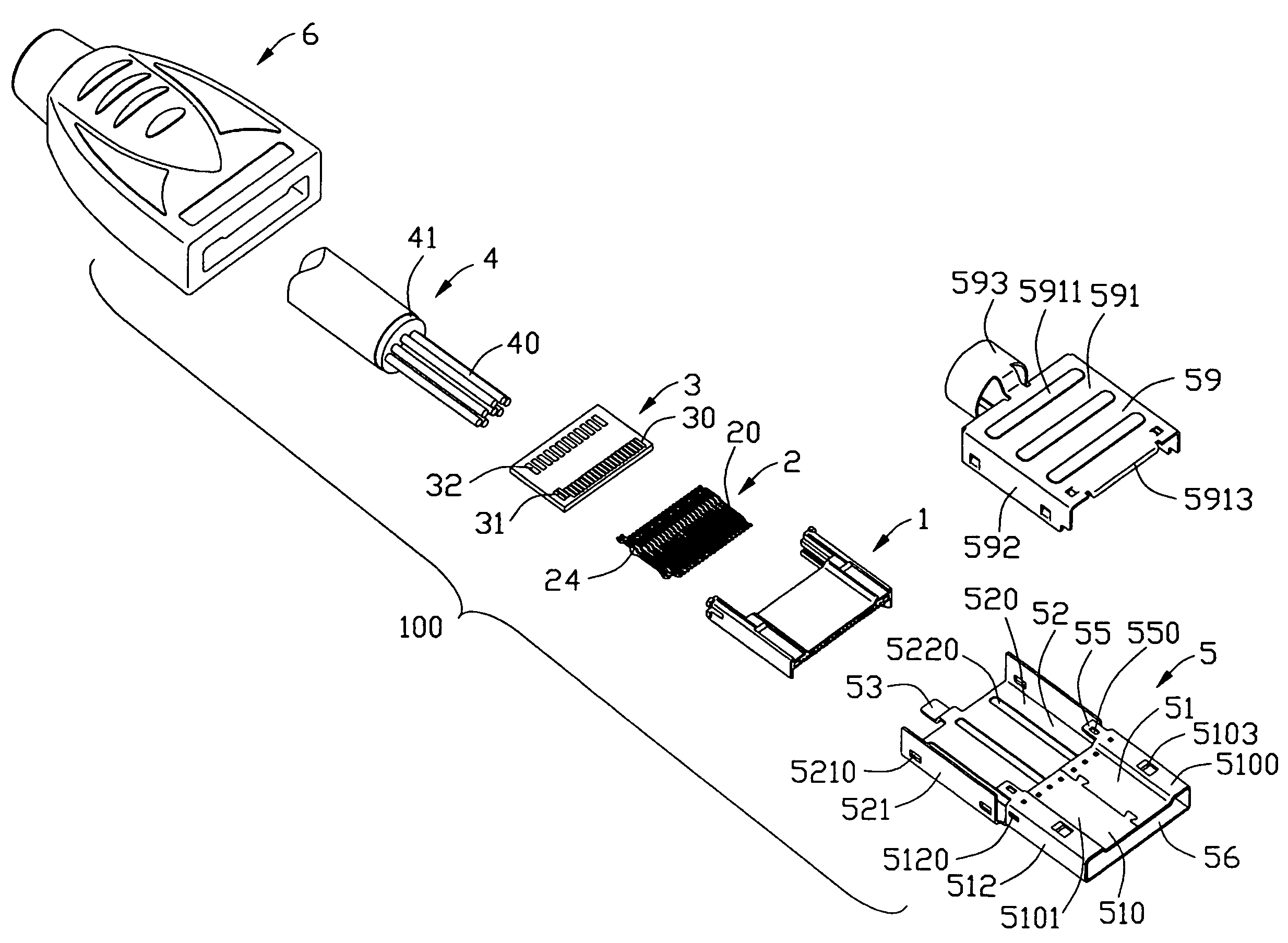 Electrical connector assembly with reduced crosstalk and electromaganectic interference