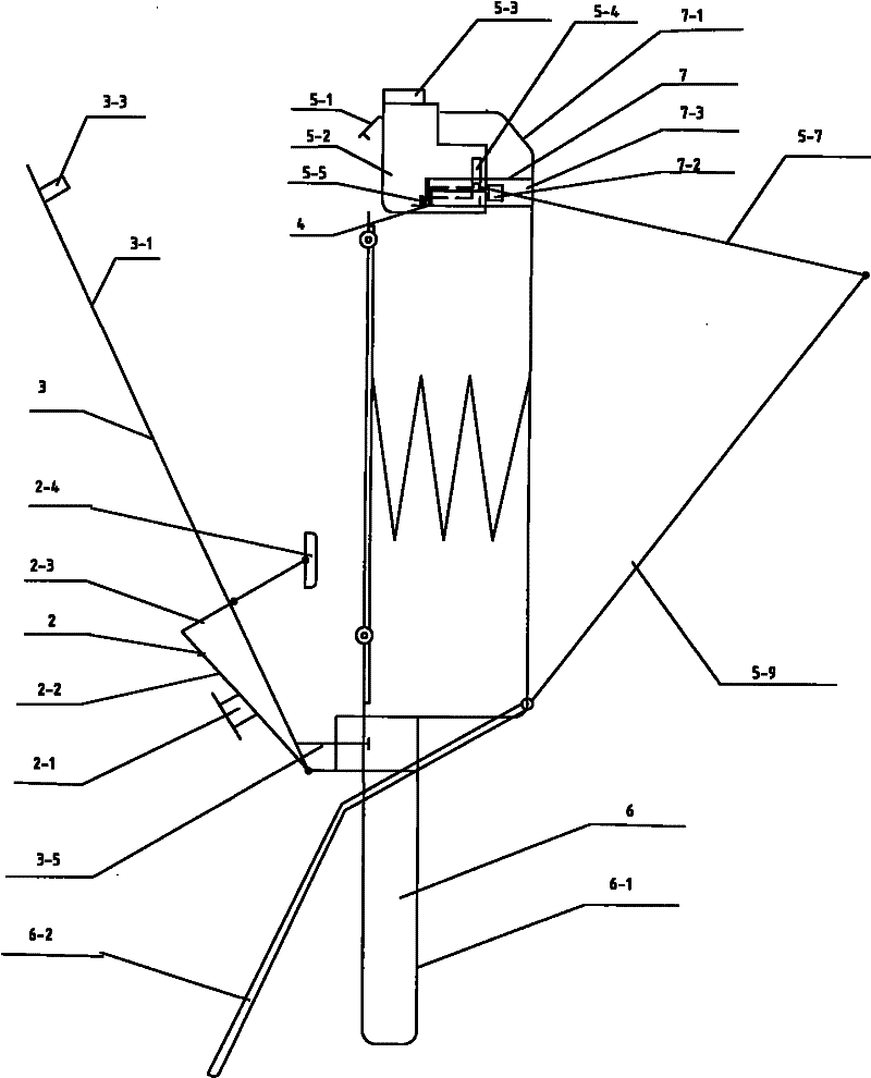 Device for bagging fruit paper bag