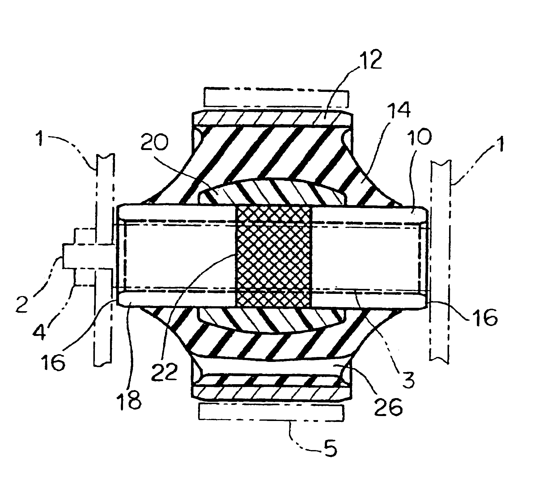 Vibration-isolating bushing