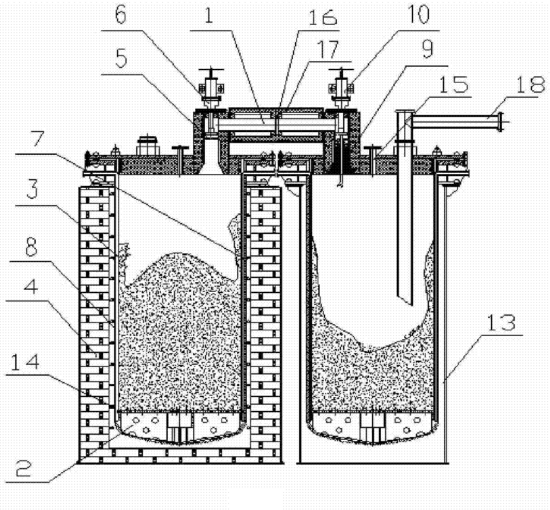 Double-magnesium chloride pipe reactor for production of sponge titanium and production method of sponge titanium