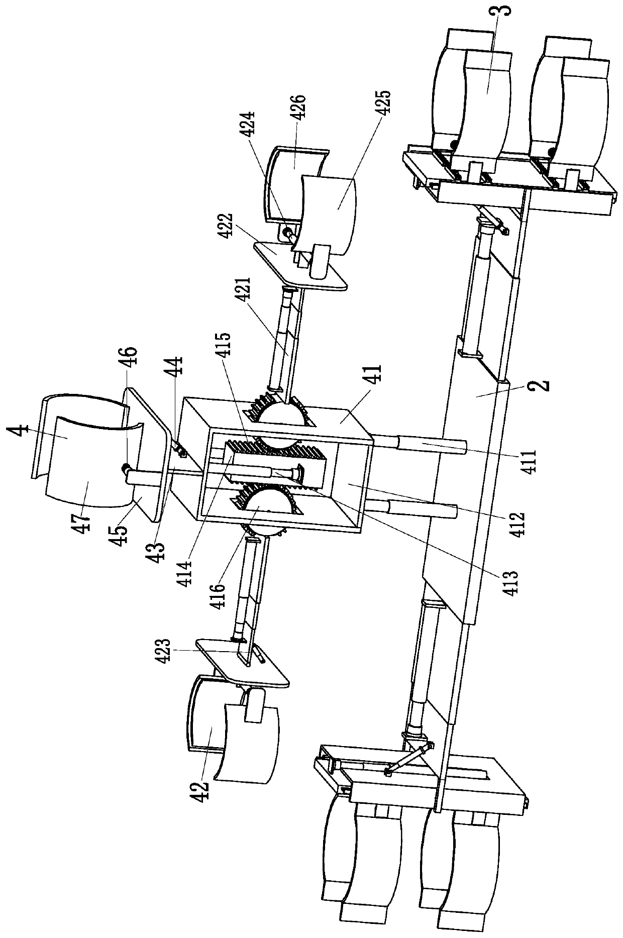 An agricultural plastic film greenhouse automatic installation robot