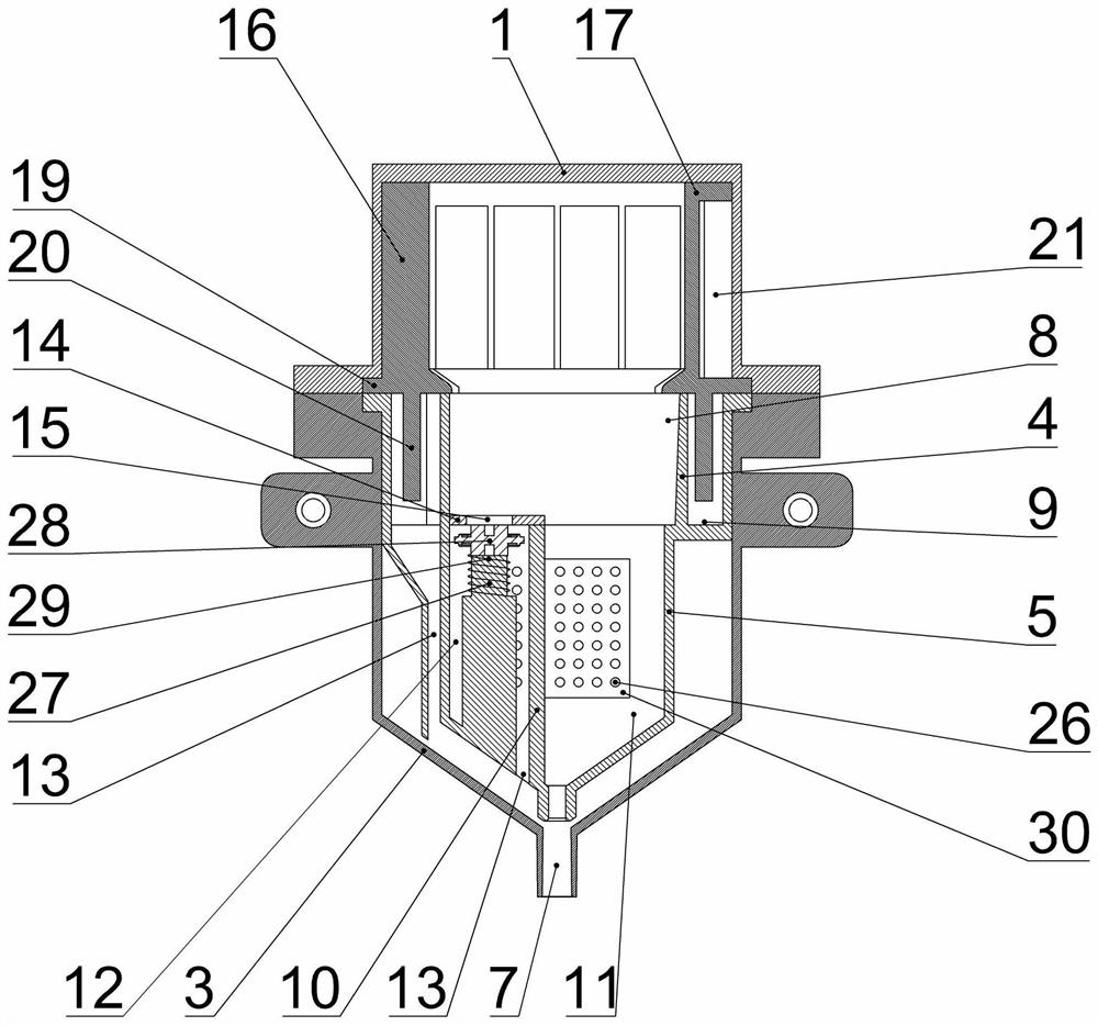 A drum type high-efficiency diesel oil-gas separator