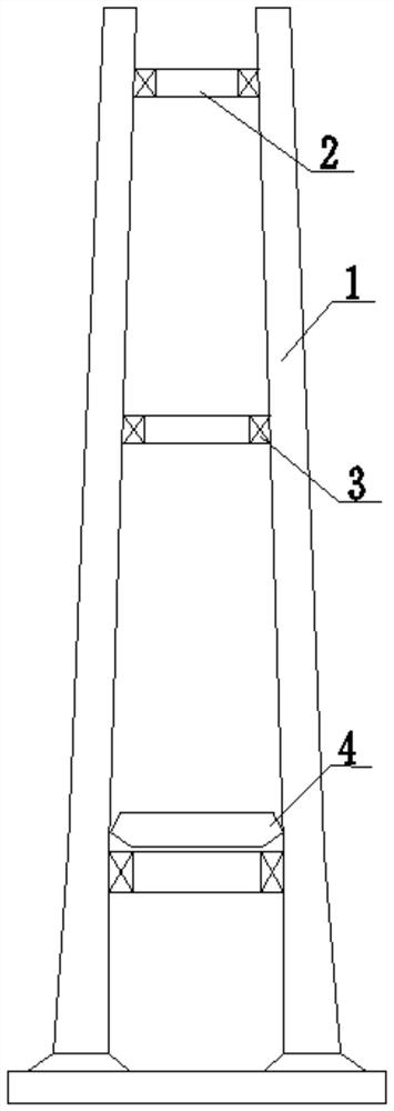 Energy dissipation and shock absorption type bridge tower structure