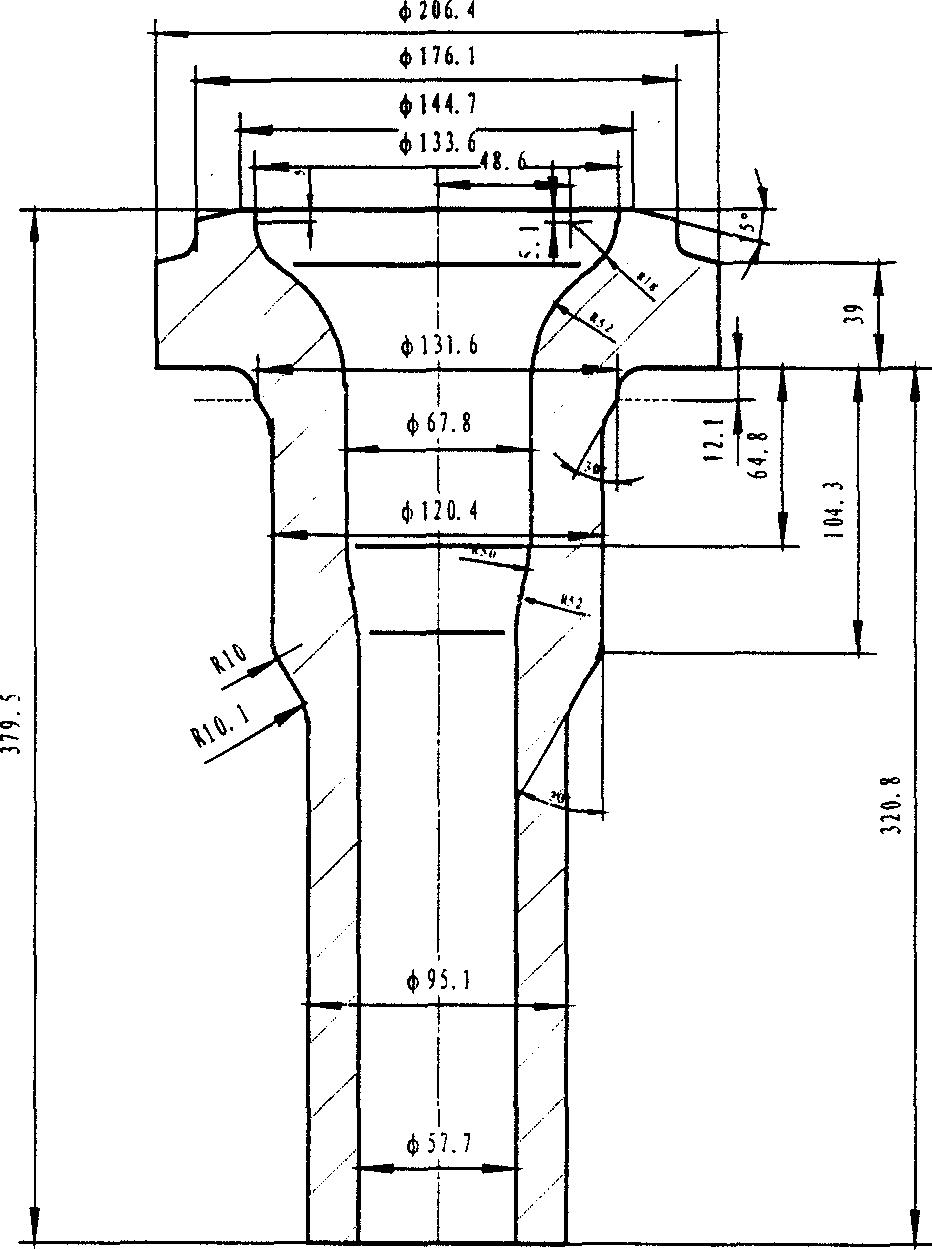 Fast precise semi-axle casing extruding formation process