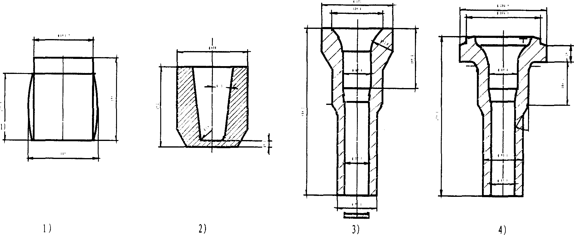 Fast precise semi-axle casing extruding formation process