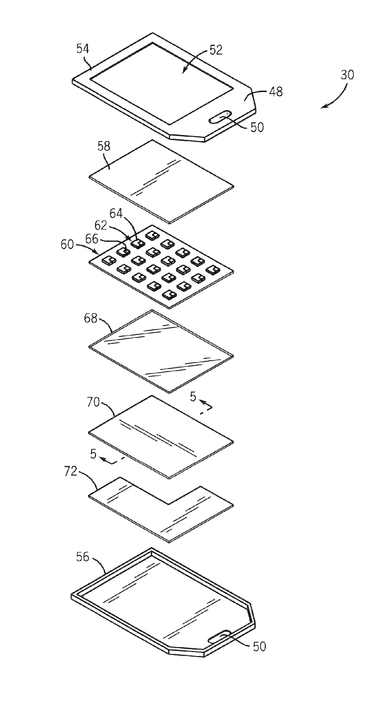 Radiation absorbing x-ray detector panel support