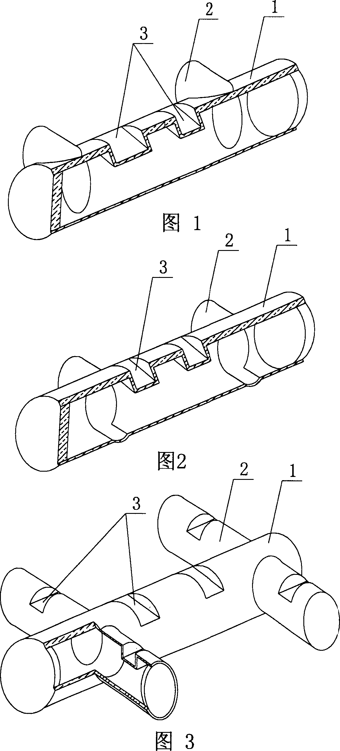 Light tube for filling bidirectional-rib steel bar reinfored concrete