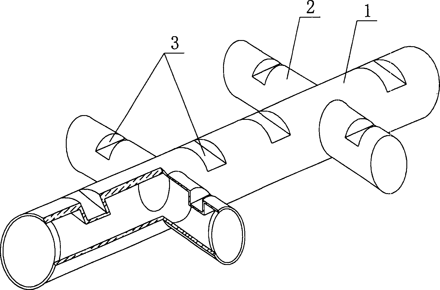 Light tube for filling bidirectional-rib steel bar reinfored concrete