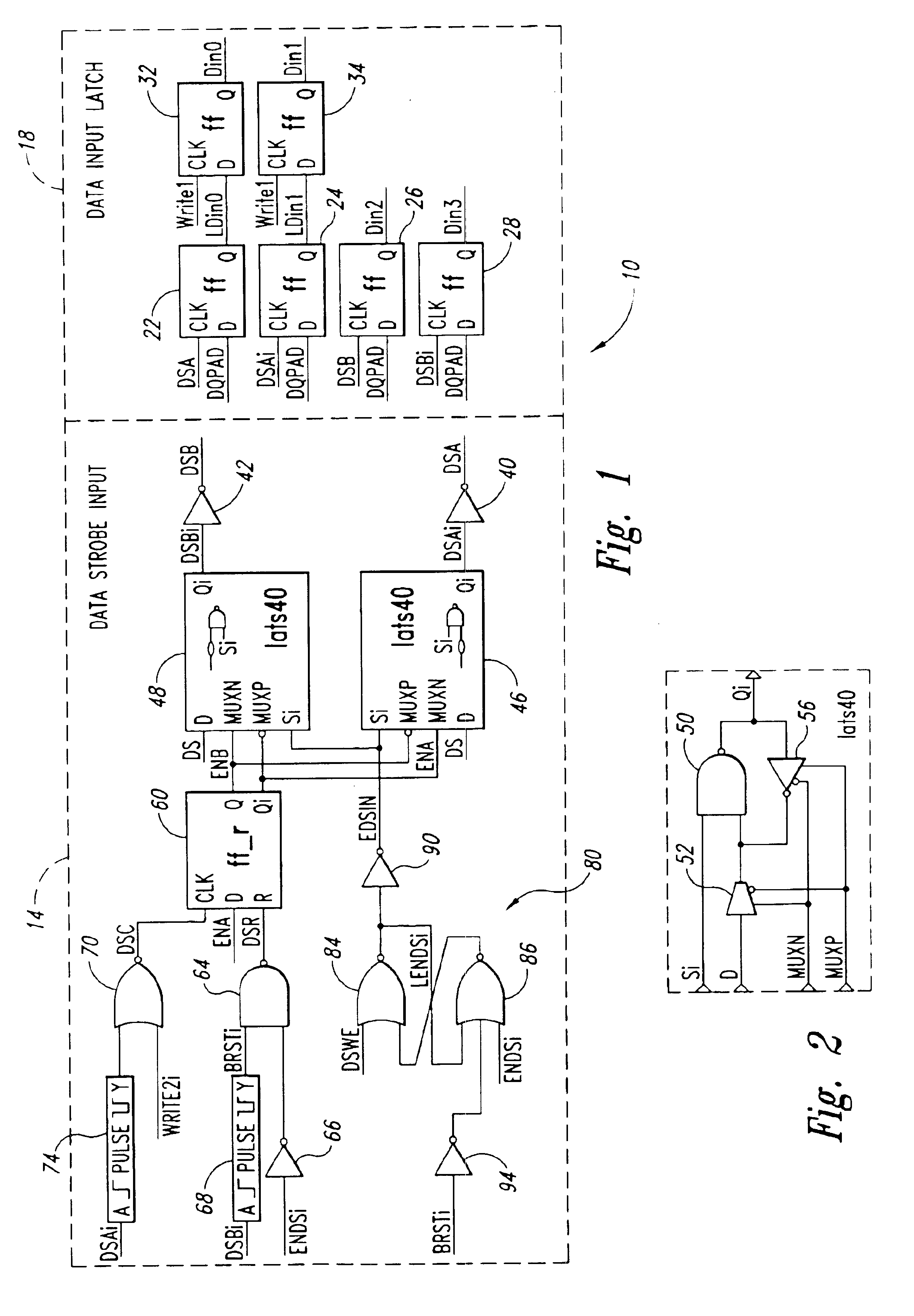 Data strobe synchronization circuit and method for double data rate, multi-bit writes