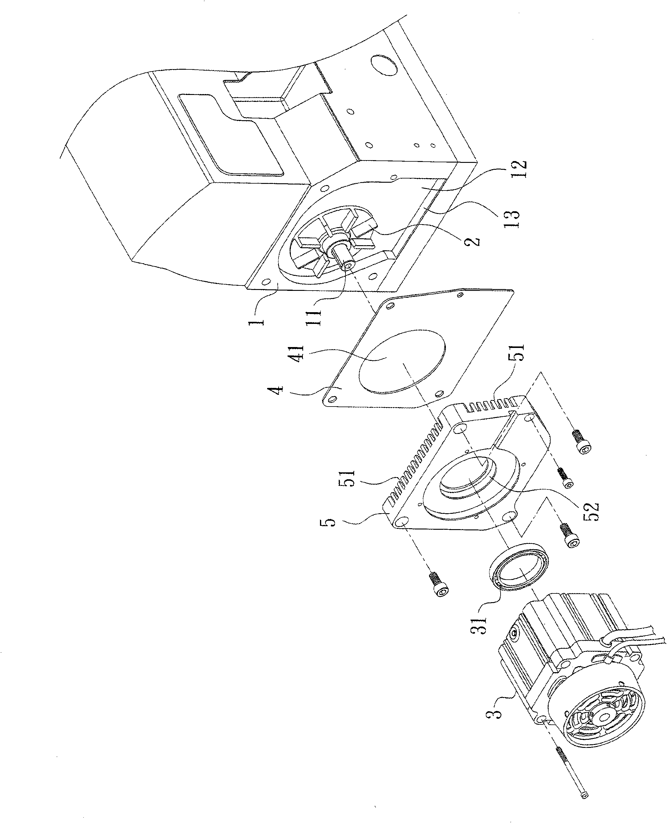 Heat dissipating method for sewing machine with direct-drive motor