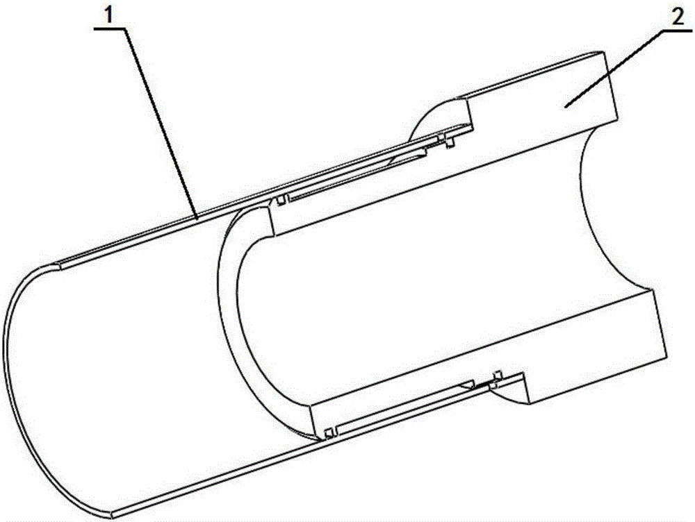 Glue joint connecting structure of composite round pipe