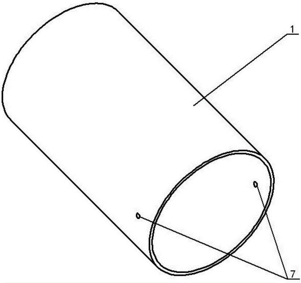 Glue joint connecting structure of composite round pipe