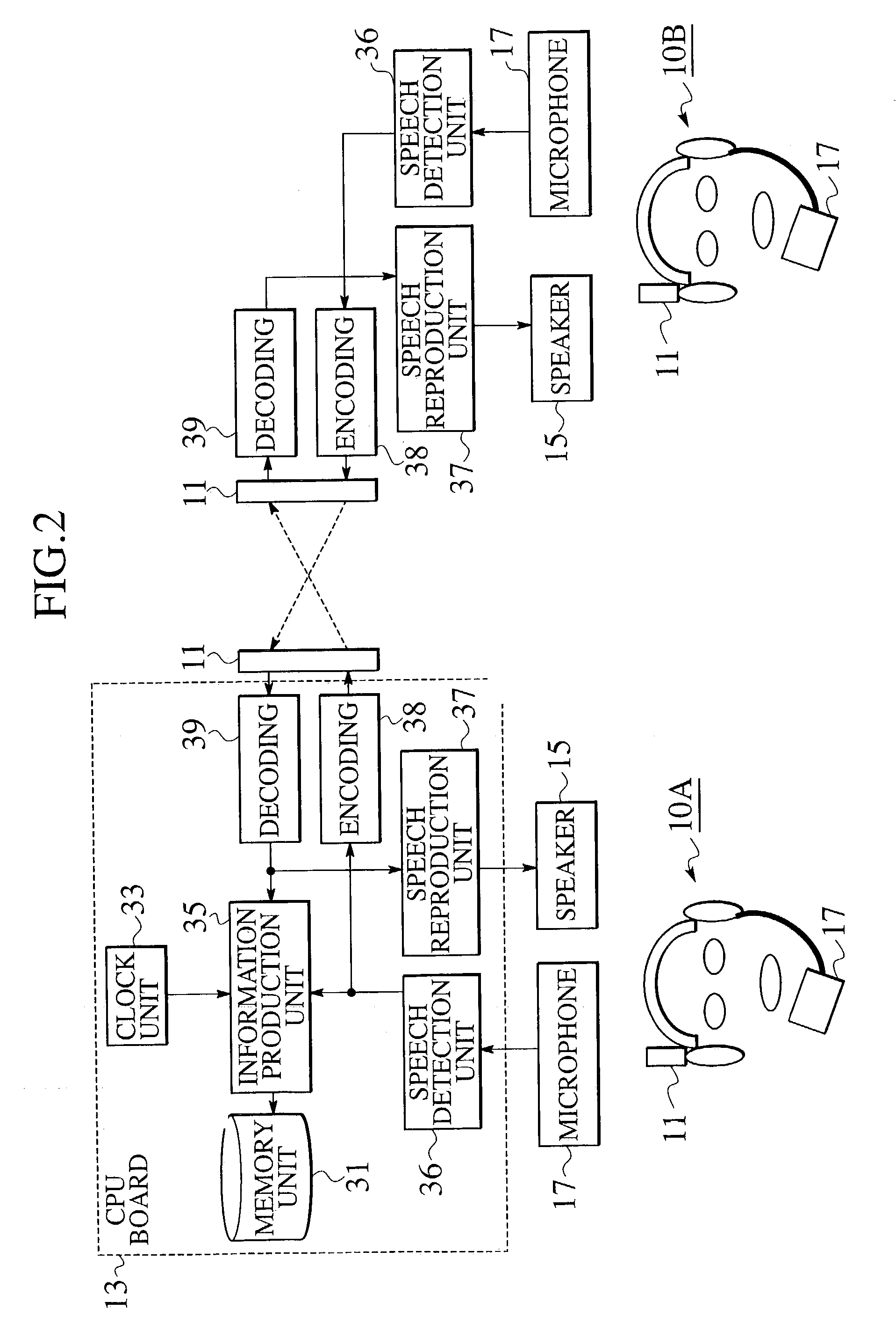 Headset with radio communication function and communication recording system using time information