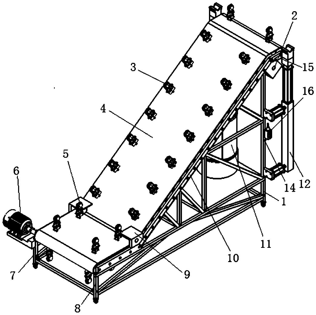 Movable exhaust pipe material frame system