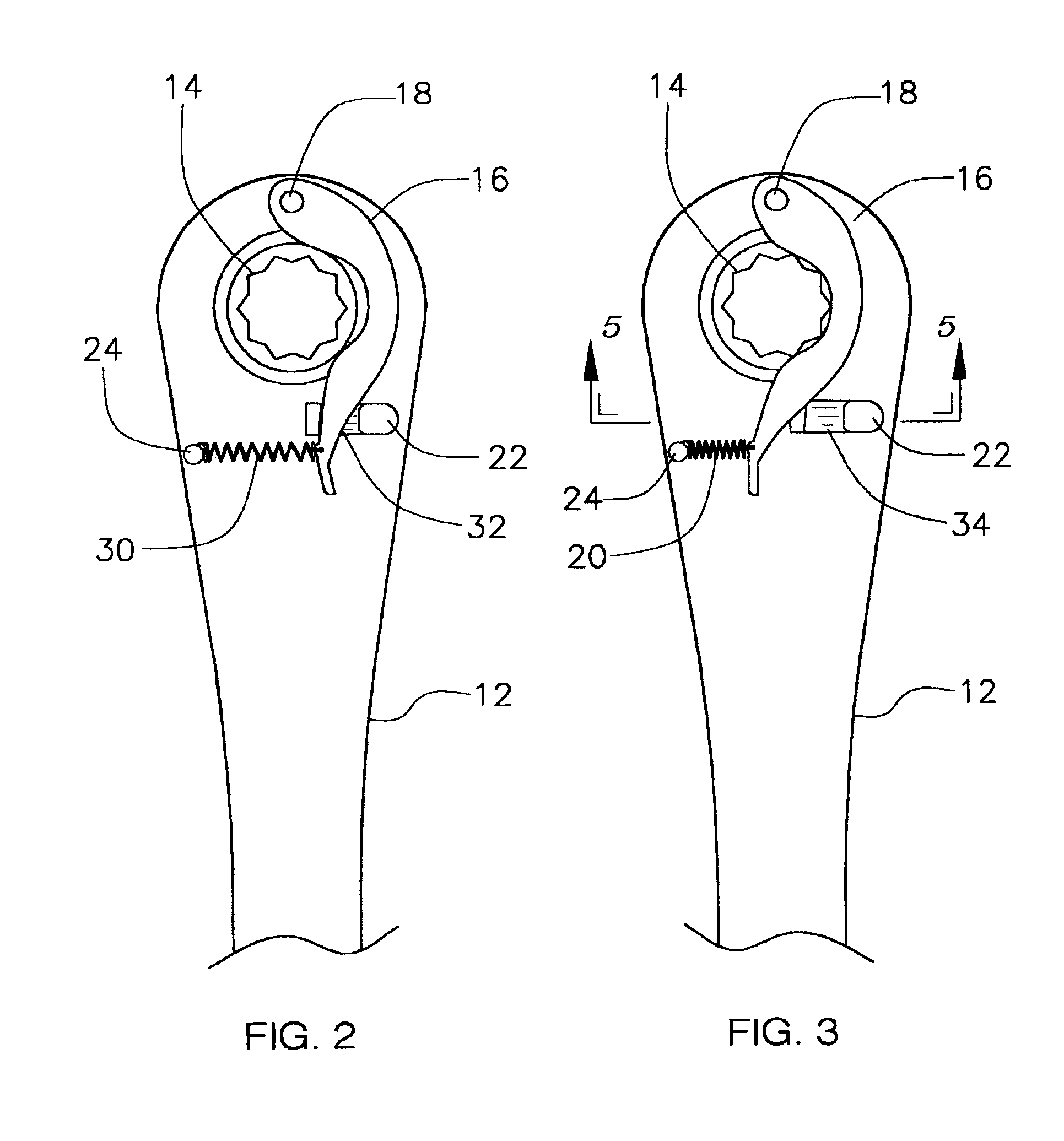 Ratchet wrench with nut-gripping clip