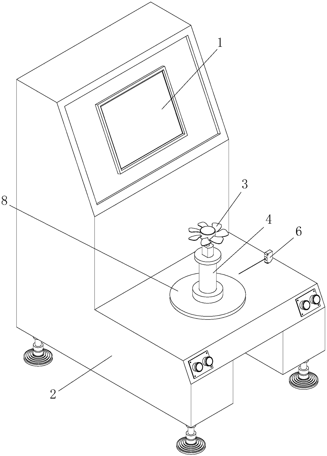 Device and method for automatically searching unbalanced point position after vertical dynamic balance detection