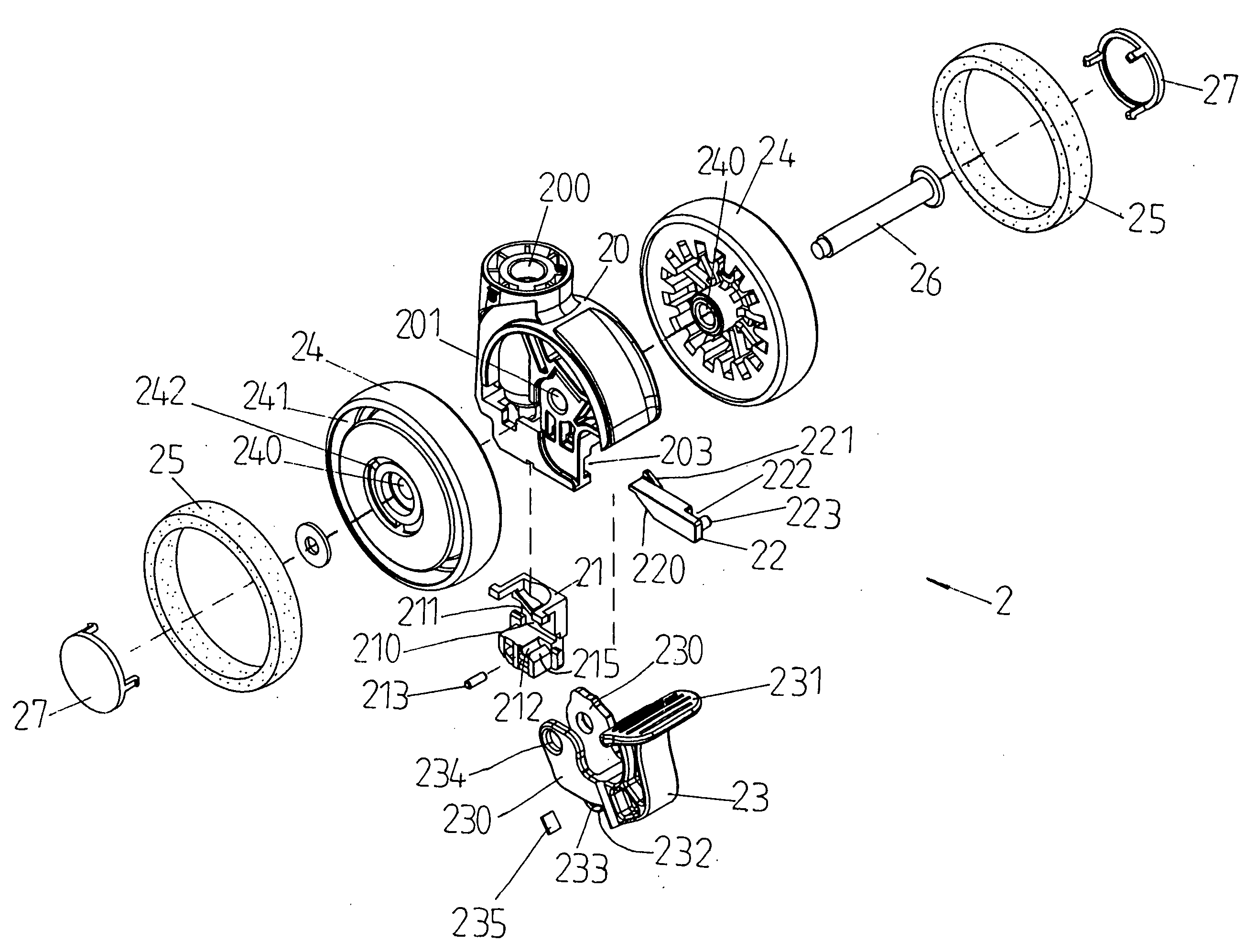 Castor having efficiently locking function