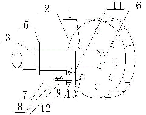 A spring type tire deceleration brake device