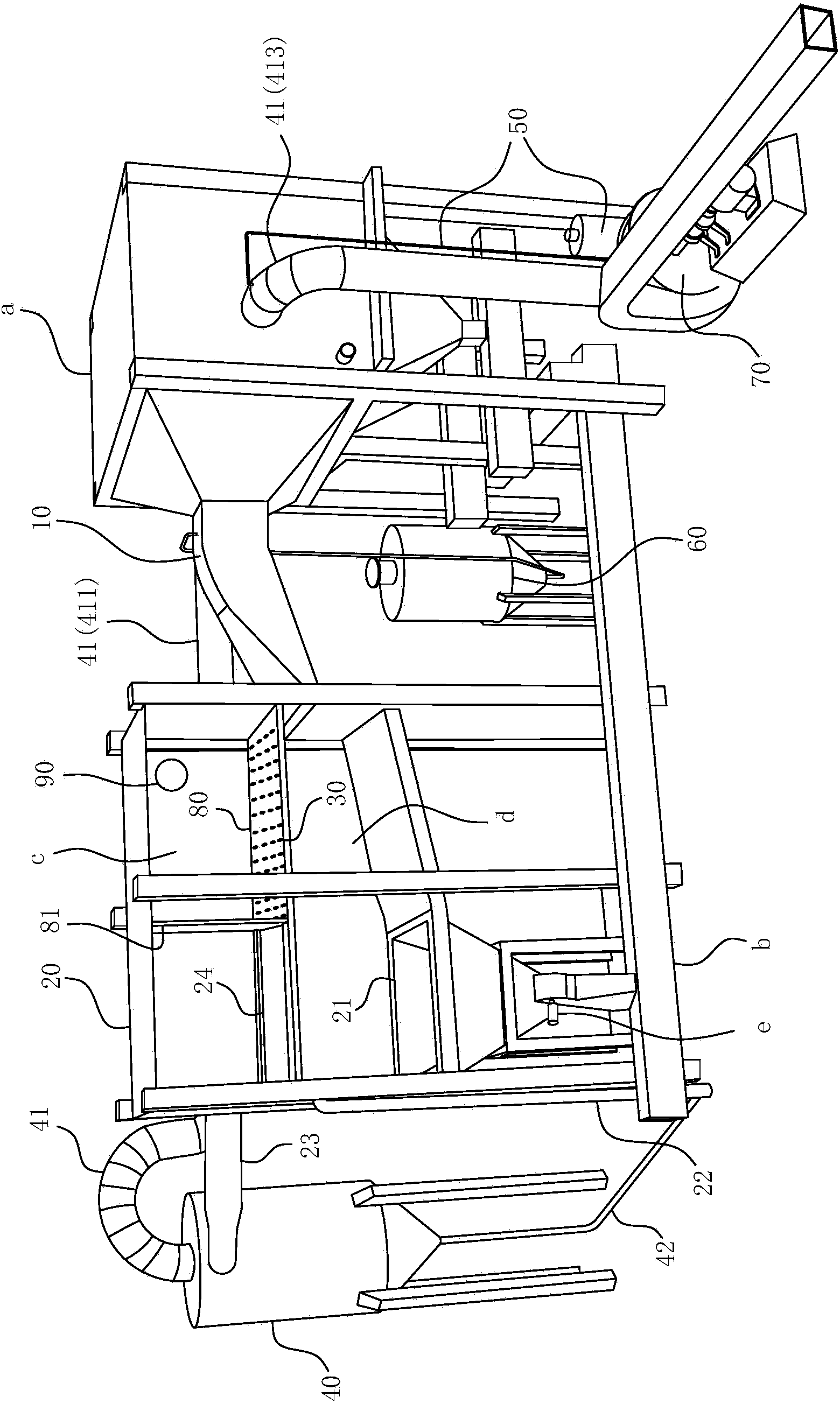 Flue-gas purifying system of incineration furnace