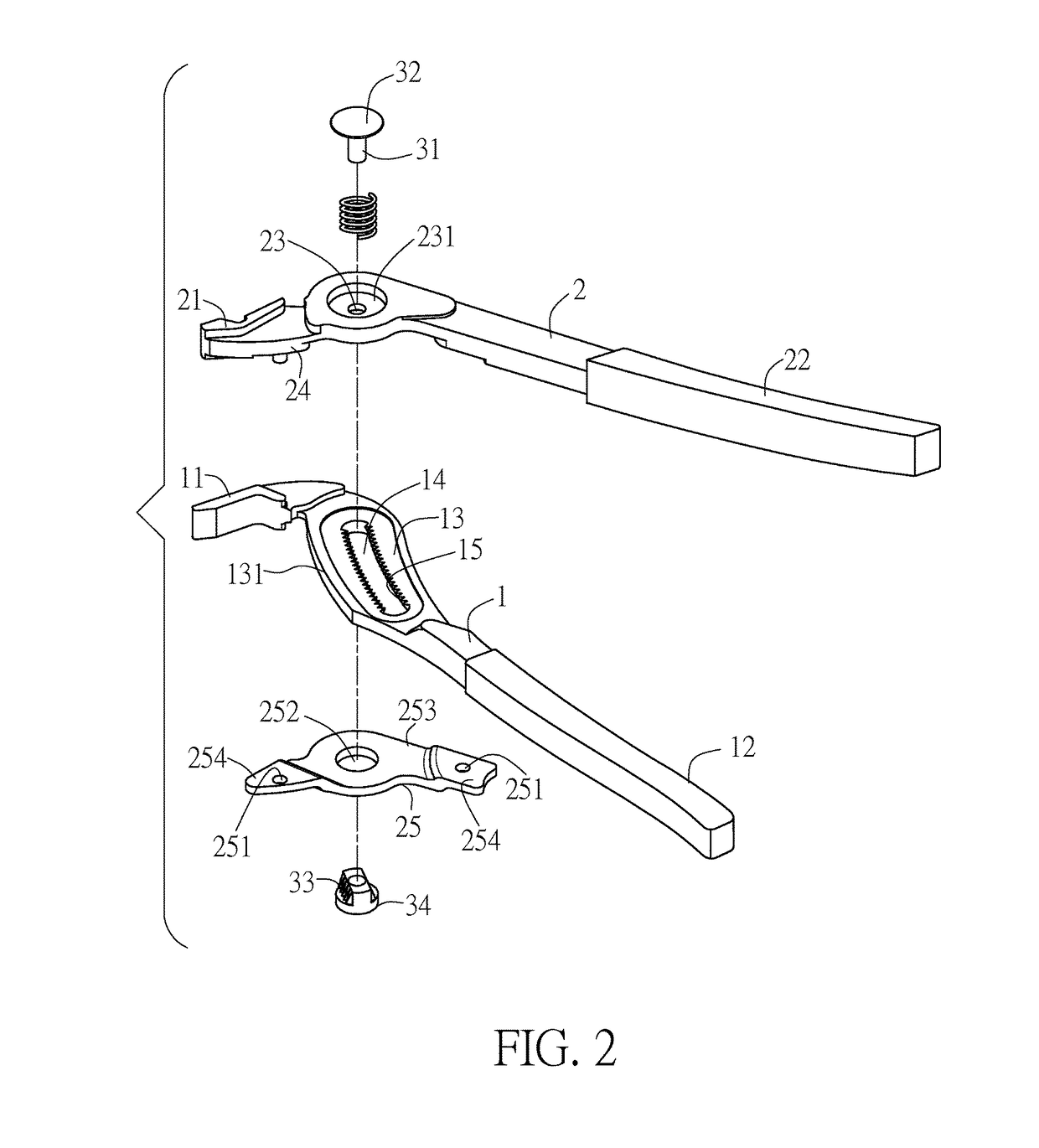 Water pipe wrench structure