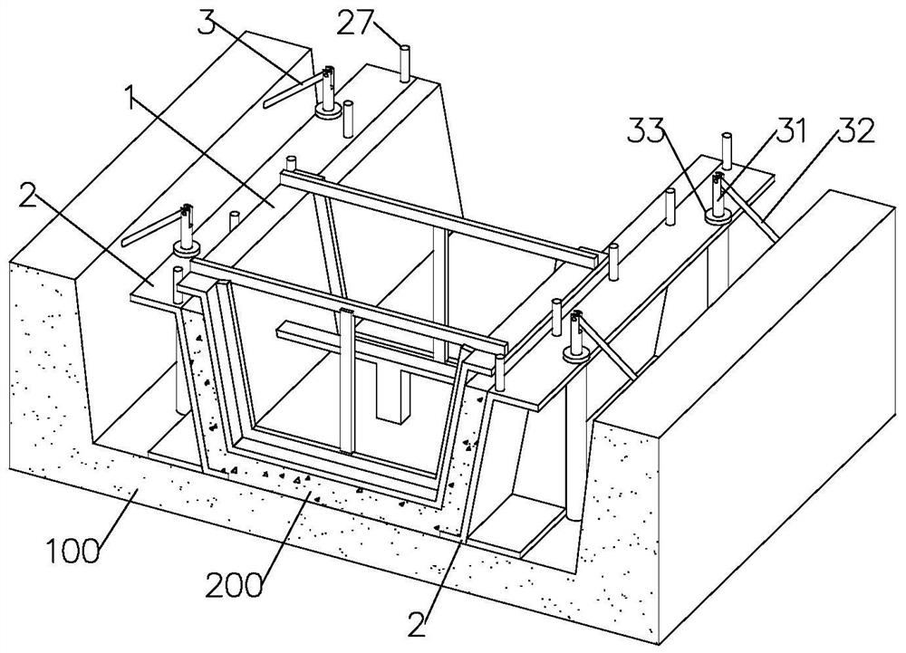 Construction method of cast-in-place drainage ditch