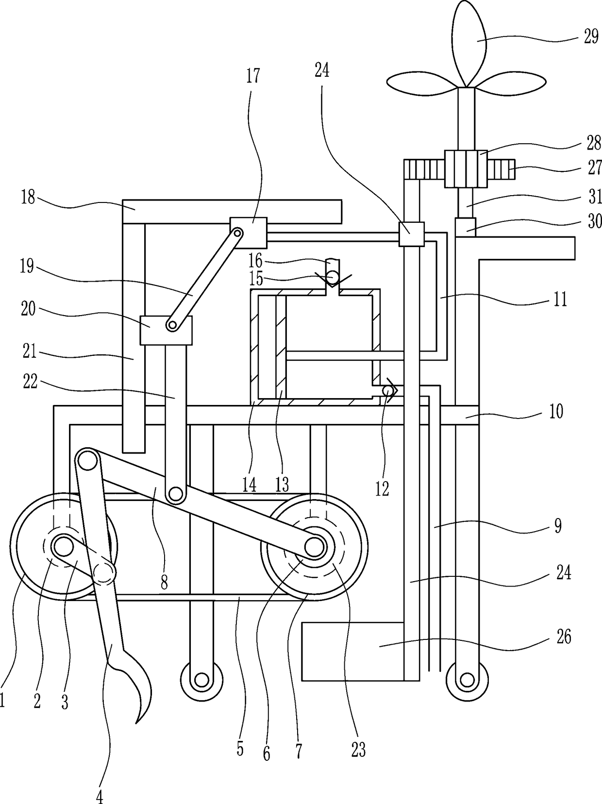 Ditching and irrigation machine for farmland drainage