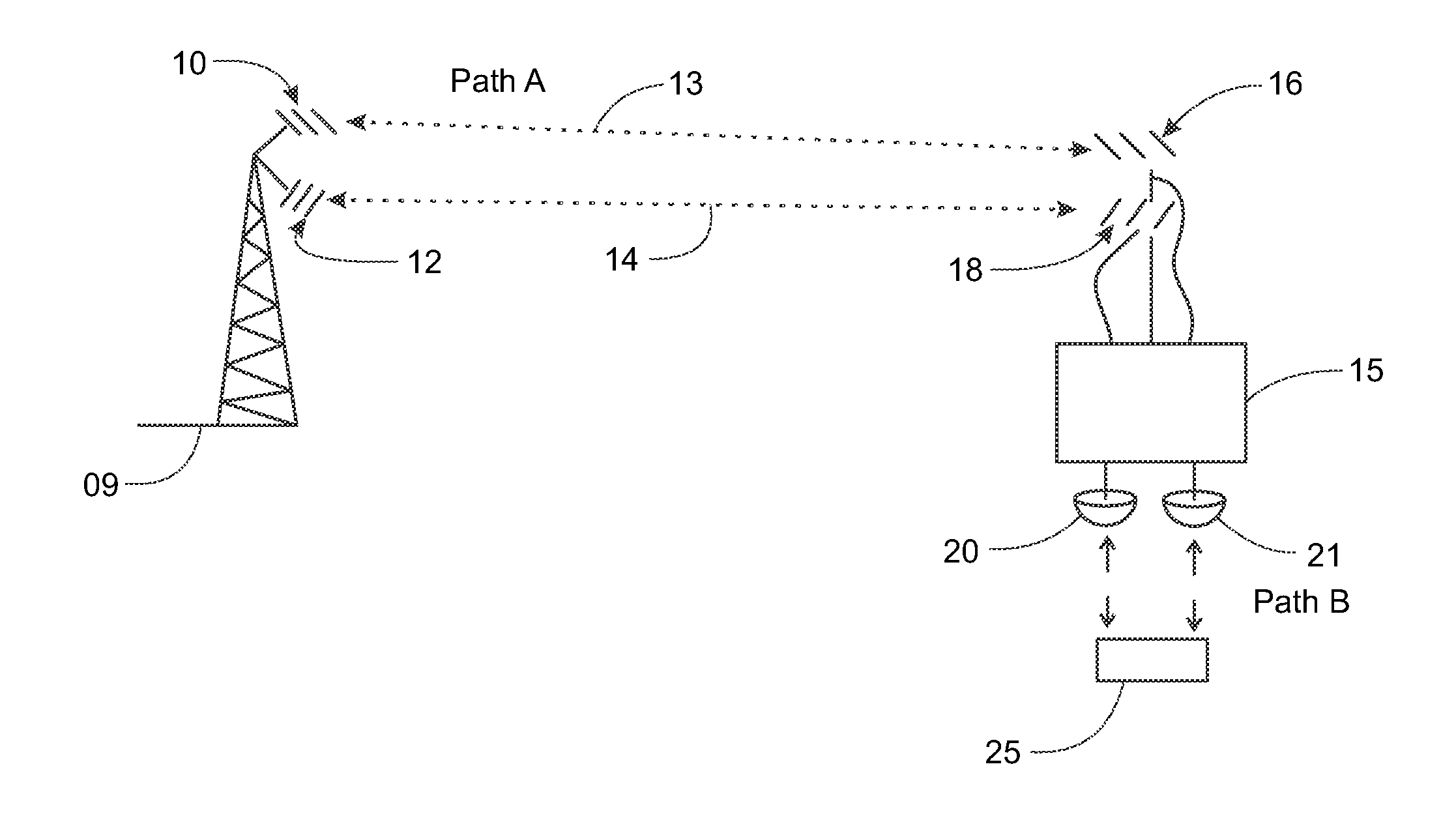 Repeater for MIMO signals in a network