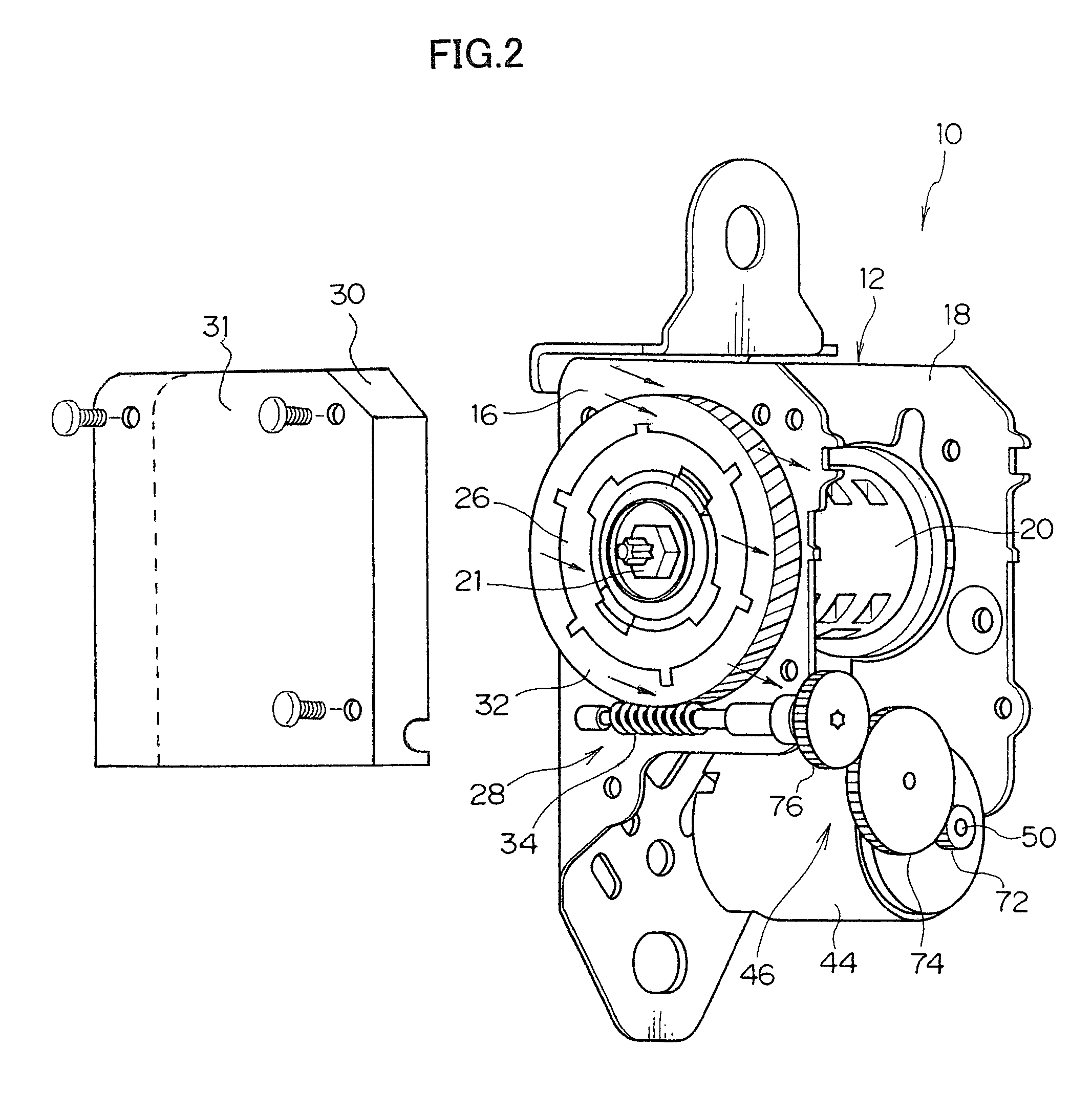 Webbing take-up device