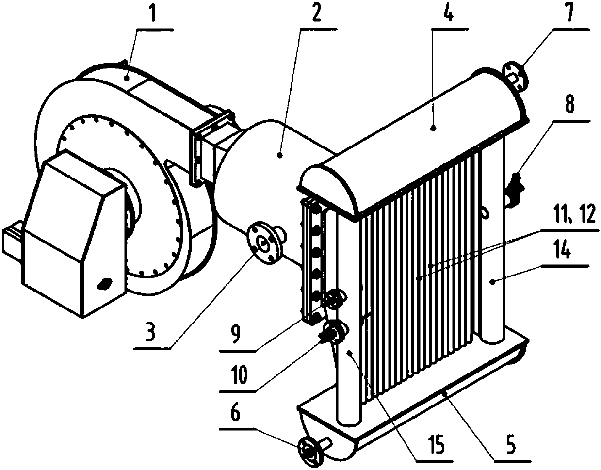 Slot type flame combustion device