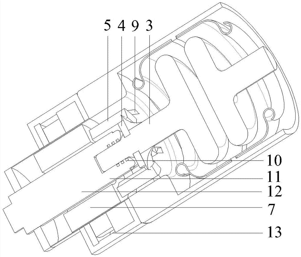 Electrode structure with rotation on-off