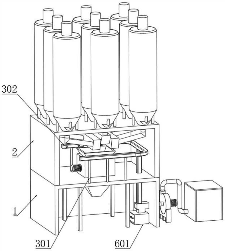 A dust removal equipment based on an environment-friendly concrete mixing plant