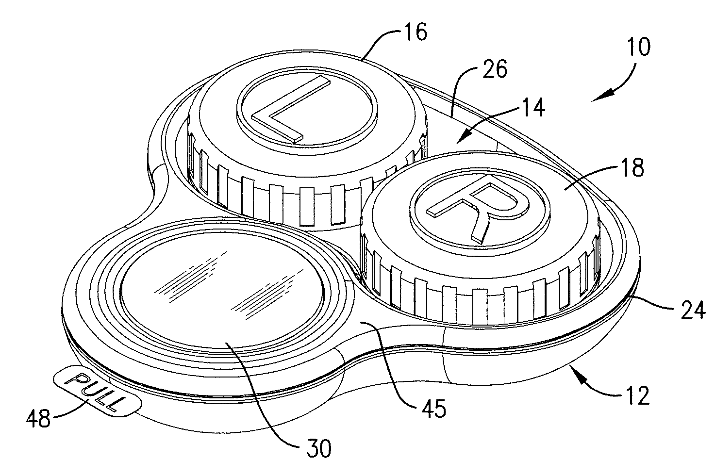 Countdown timer contact lens case