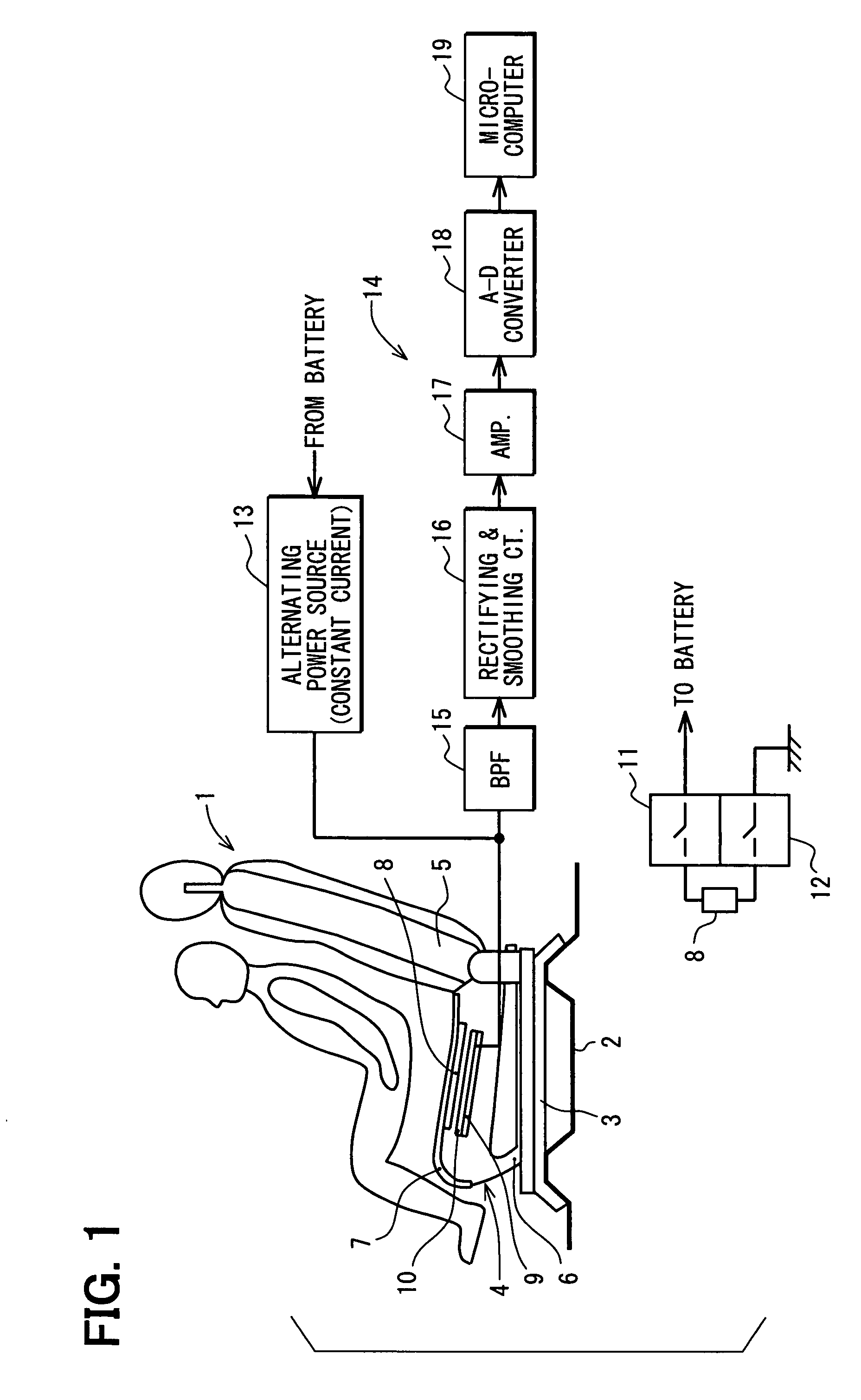 Passenger seat device having occupant detector embedded in seat of automotive vehicle