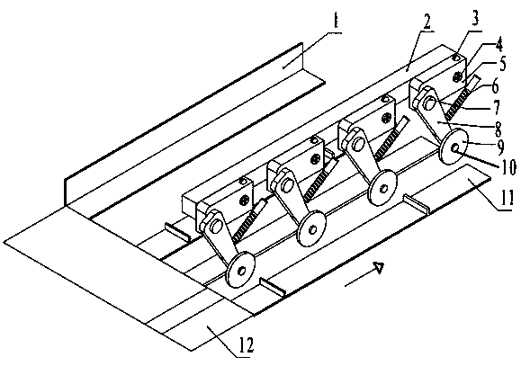 Test paper bag sealing label pressing device