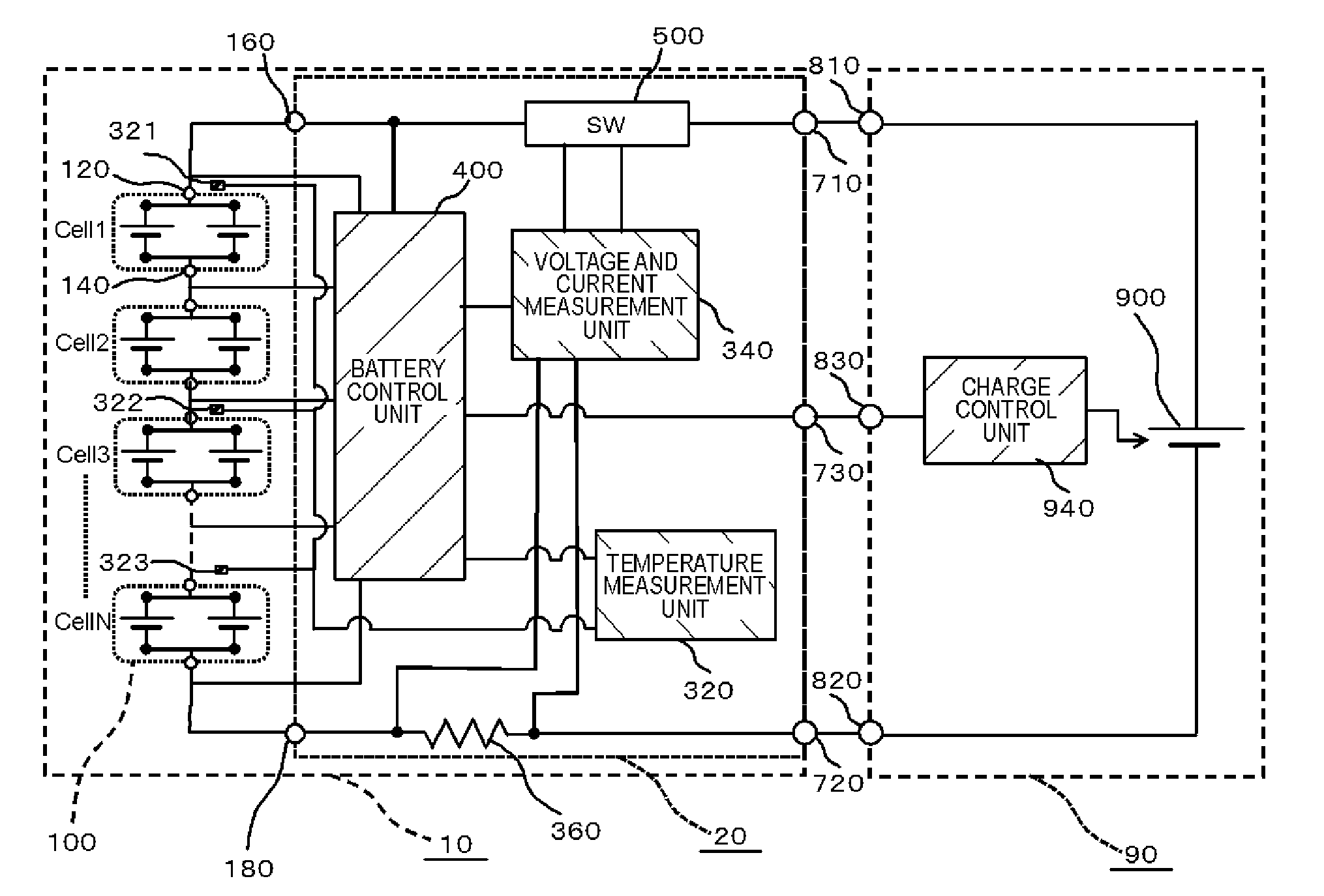 Battery control system and battery pack